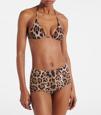 Slip bikini con stampa leopardata | Dolce&Gabbana