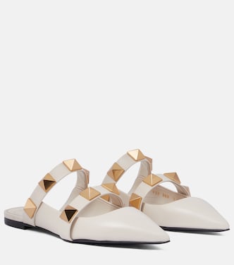 Slippers Roman Stud in pelle | Valentino Garavani