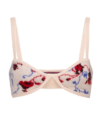 Bralette Eda in cashmere con intarsi | Khaite