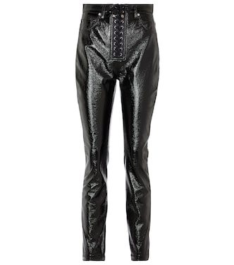 Lace-up coated cotton skinny jeans | Dolce&Gabbana
