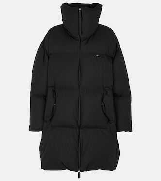 Funnel-neck down and cotton coat | Prada