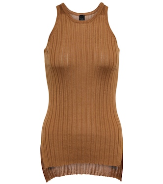 Tank top Teo de seda acanalado | Petar Petrov