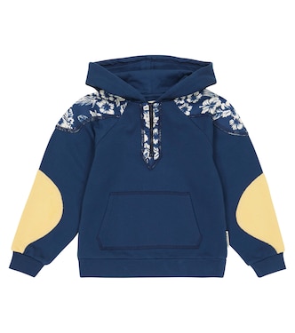 Floral-trimmed cotton hoodie | The New Society