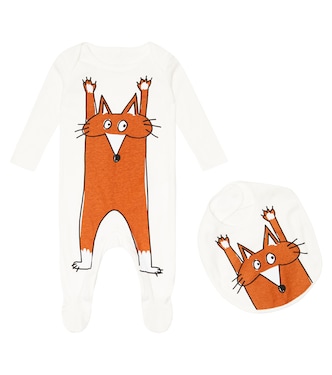 Baby - Tutina e bavaglino in jersey di cotone | Stella McCartney Kids