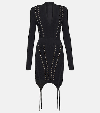 Lace-up knit minidress | Balmain