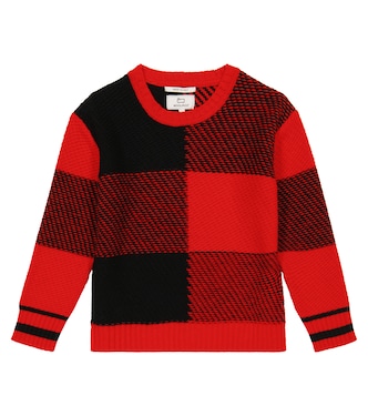 Checked wool-blend sweater | Woolrich Kids