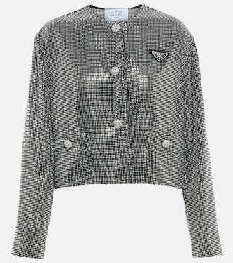 Cropped-Jacke mit Kristallen | Prada