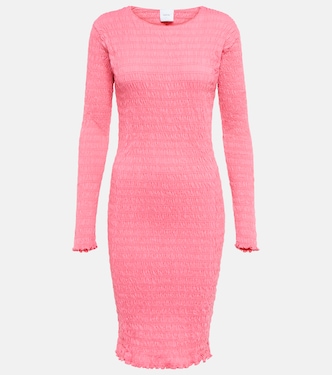 Smocked cotton-jersey mini dress | Patou