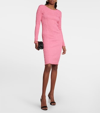Smocked cotton-jersey mini dress | Patou