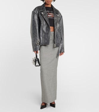 Checked wool maxi skirt | Alessandra Rich