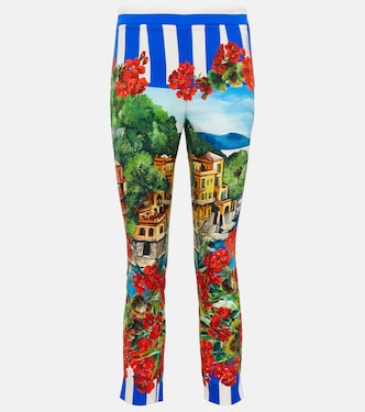 Portofino pantalones en mezcla de seda | Dolce&Gabbana