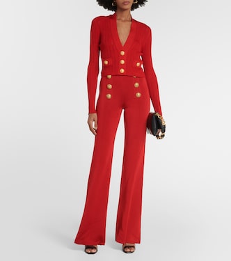 Pantalon évasé à taille haute | Balmain