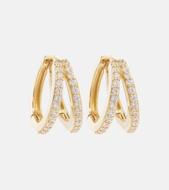 Time 10kt yellow gold earrings with diamonds | Stone and Strand