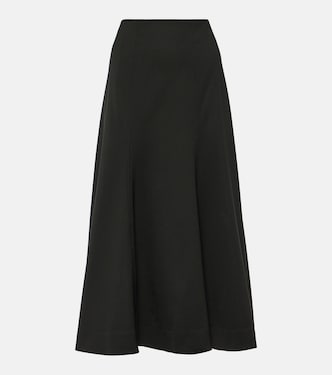 Falda midi de mezcla de lana | CO