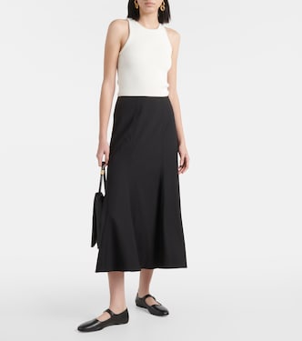 Wool-blend midi skirt | CO