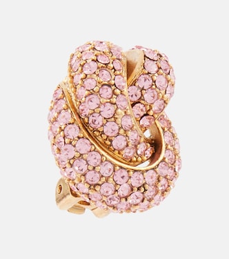 Clip-Ohrringe Love Knot mit Kristallen | Oscar de la Renta