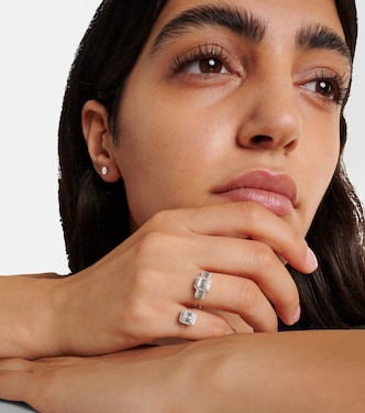 Bague Floating en or blanc 18 ct et diamants | Persée