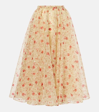 Falda midi floral | Prada