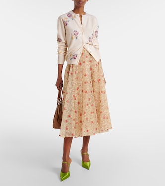 Falda midi floral | Prada