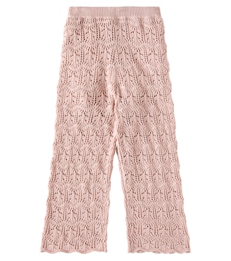 Pantaloni regular in crochet di cotone | Rylee + Cru