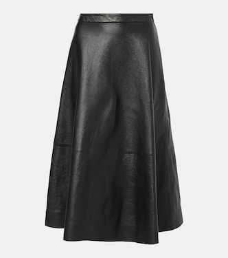 Falda midi de piel | Balenciaga