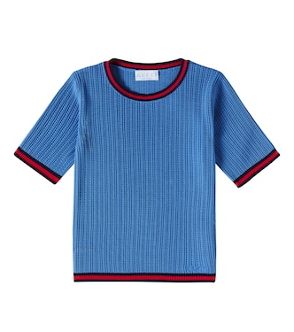 Web Stripe knitted top | Gucci Kids