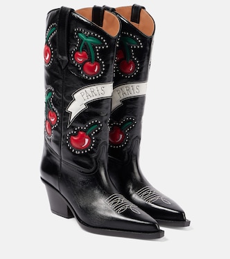 60 patch-appliqué leather cowboy boots | Paris Texas