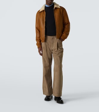 Bomberjacke aus Leder mit Shearling | Burberry