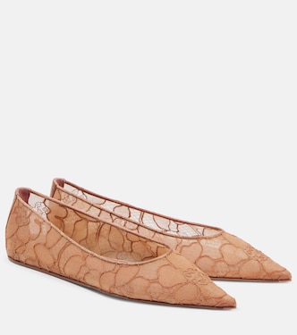 Barbara lace ballet flats | Amina Muaddi