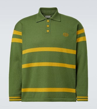 Striped virgin wool polo sweater | Bode