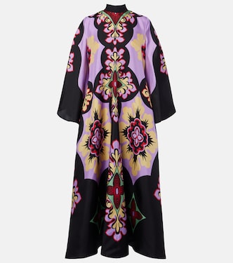 Vestido largo Palazzo Placée de sarga de seda | La DoubleJ
