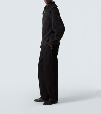 Alpaca and yak wool zip-up cardigan | Lemaire