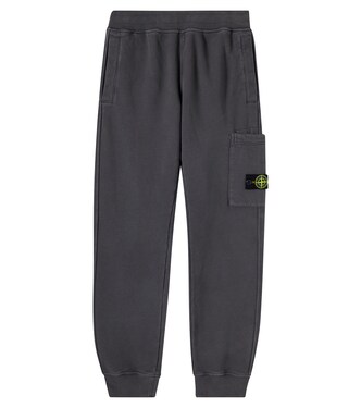 Compass cotton fleece sweatpants | Stone Island Junior