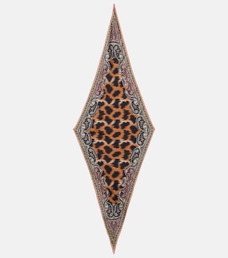 Rombetto leopard-print silk scarf | Etro
