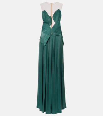 Robe longue Serenne en lamé | Costarellos