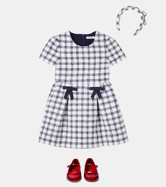 Checked bouclé headband | Self-Portrait Kids