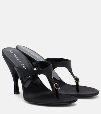 Kiss And Tell satin thong sandals | Herbert Levine