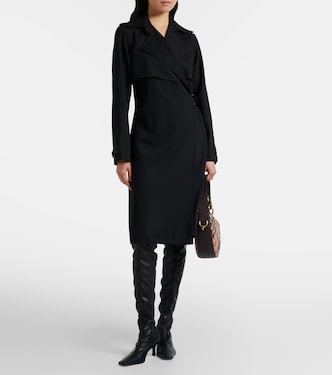 Belted wool wrap dress | Burberry