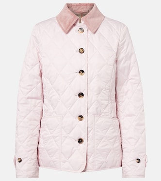 Corduroy-trimmed quilted jacket | Burberry