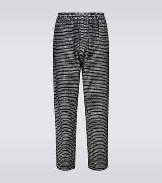 Pantalones de lana de microcuadros | Undercover