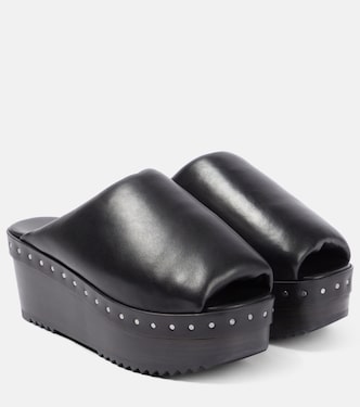 Sandali in pelle imbottita con platform | Rick Owens