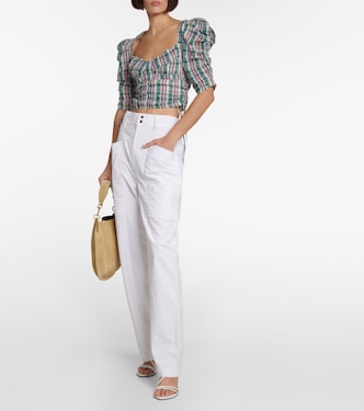 Galaor checked cotton crop top | Marant Etoile