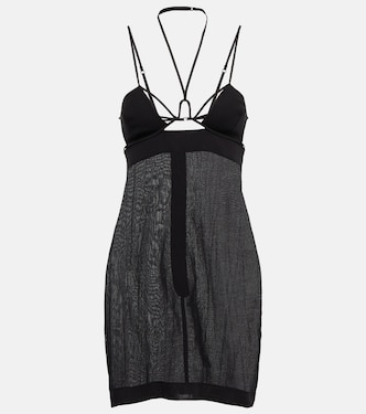 Cutout halterneck cotton minidress | Nensi Dojaka