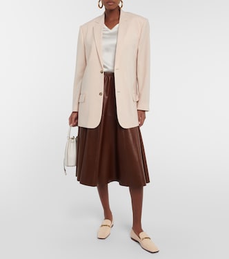 Blazer de lana con ribete de piel | Tod's