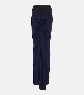 Draped stretch jersey maxi skirt | Alaïa