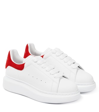 Oversized leather sneakers | Alexander McQueen Kids