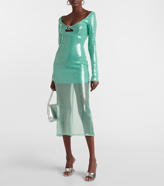 Vestido midi con lentejuelas | David Koma