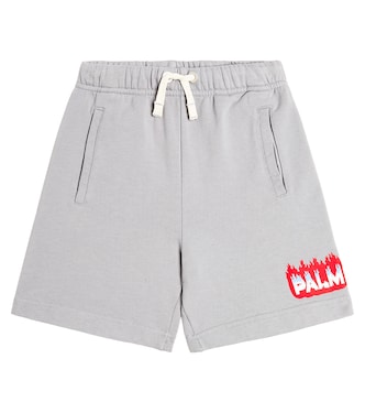 Shorts de jersey de algodón con logo | Palm Angels Kids