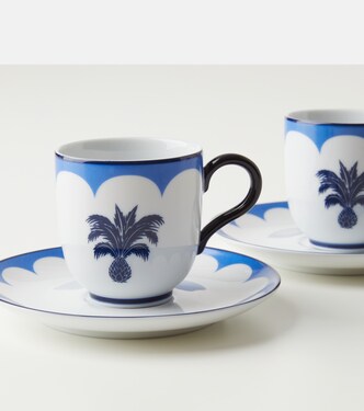Jaipur set of 2 espresso cups and saucers | Aquazzura Casa