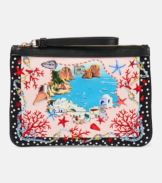 Bustina Capri in canvas con stampa | Dolce&Gabbana